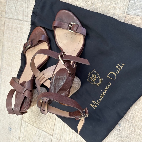 Massimo Dutti Brown Leather Heels - Picture 4 of 10